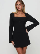 Flounce Romper Black